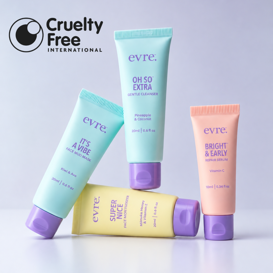 evre. products with the Cruelty Free International logo