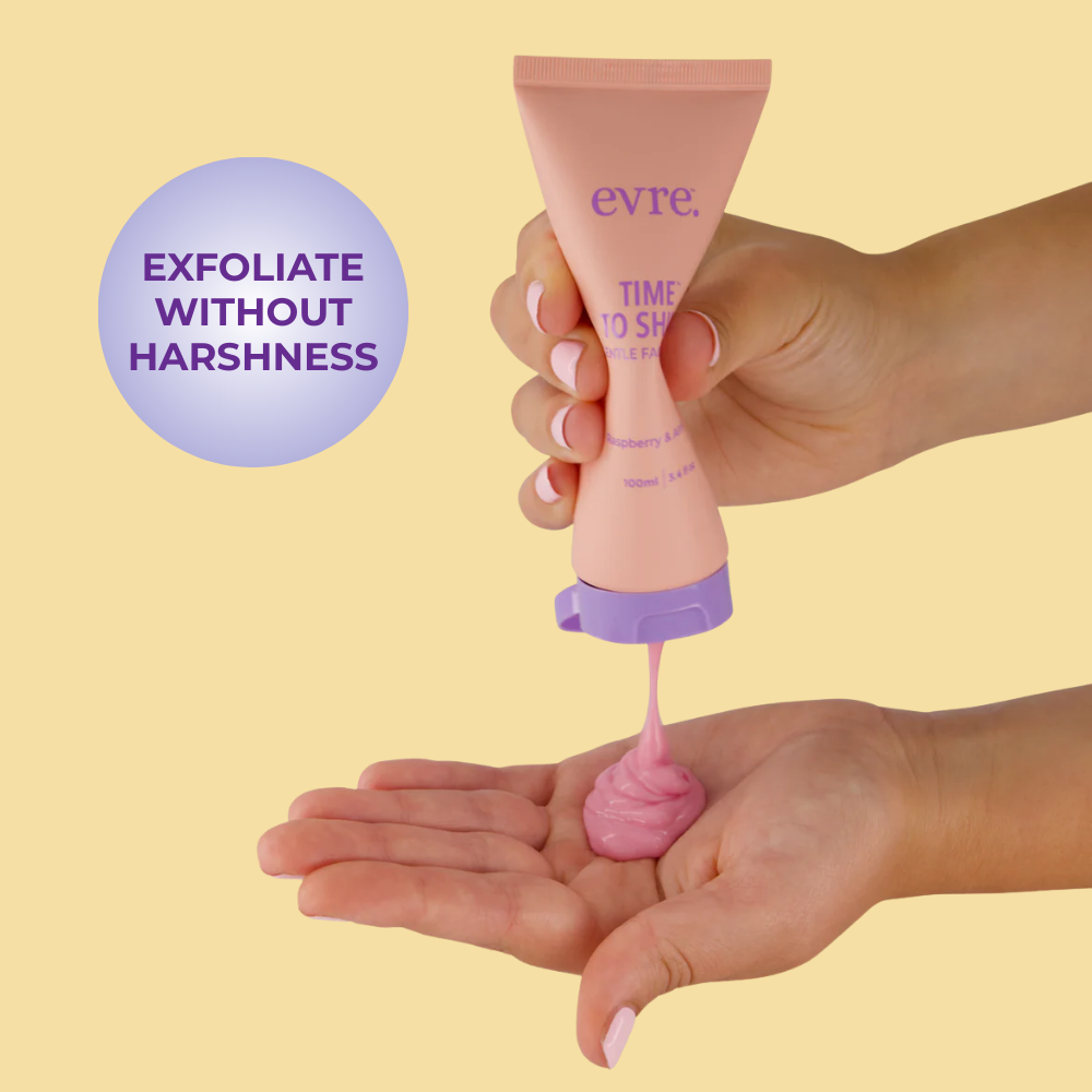 Time To Shine Raspberry & Almond Gentle Face Scrub 100ml