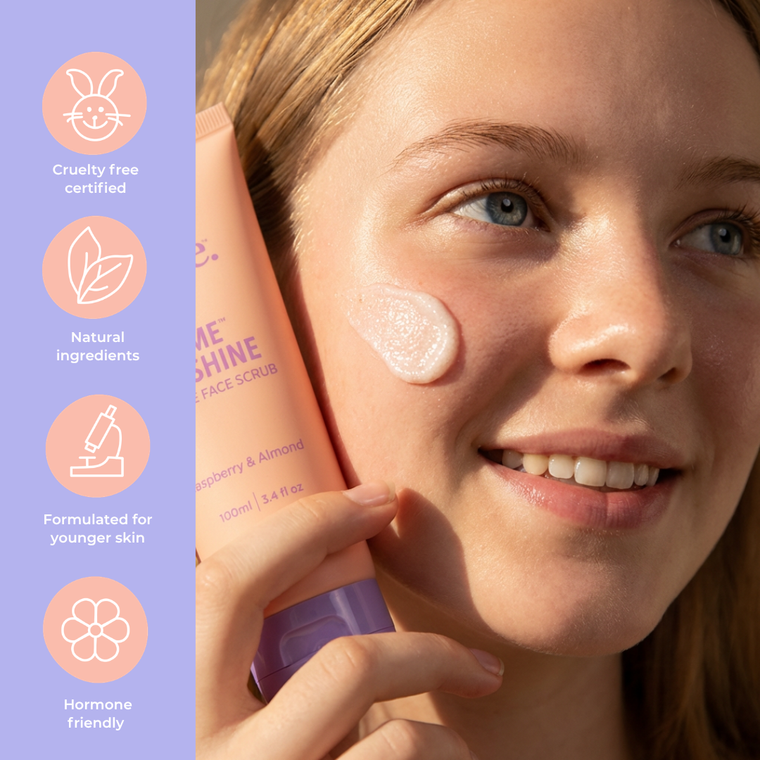 Time To Shine Raspberry & Almond Gentle Face Scrub