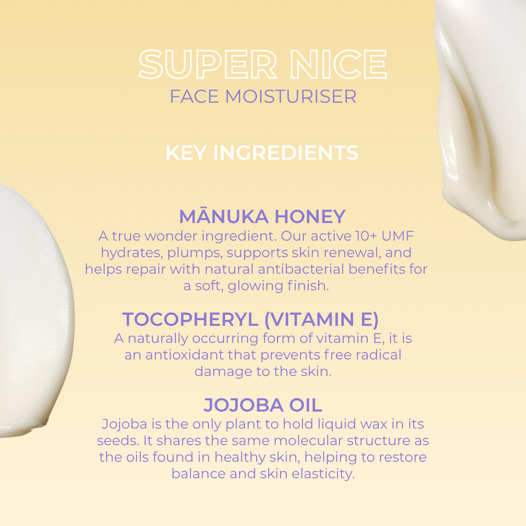 Super Nice Mānuka Honey & Vit E Face Moisturiser