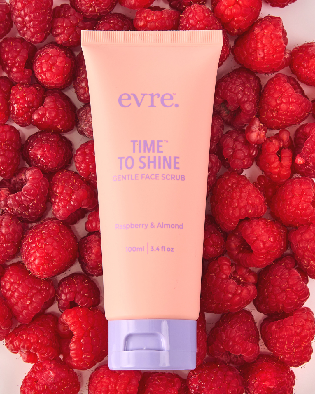Time To Shine Raspberry & Almond Gentle Face Scrub 100ml