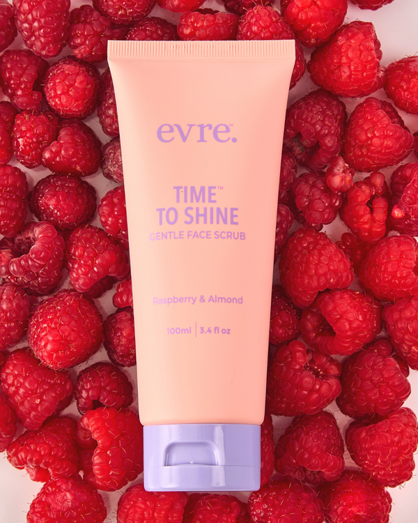 Time To Shine Raspberry & Almond Gentle Face Scrub 100ml