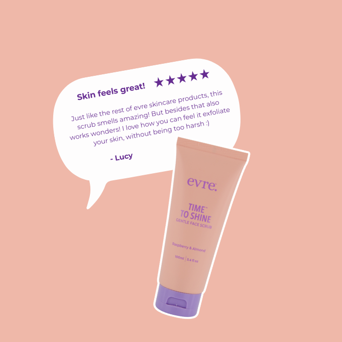 Time To Shine Raspberry & Almond Gentle Face Scrub 100ml